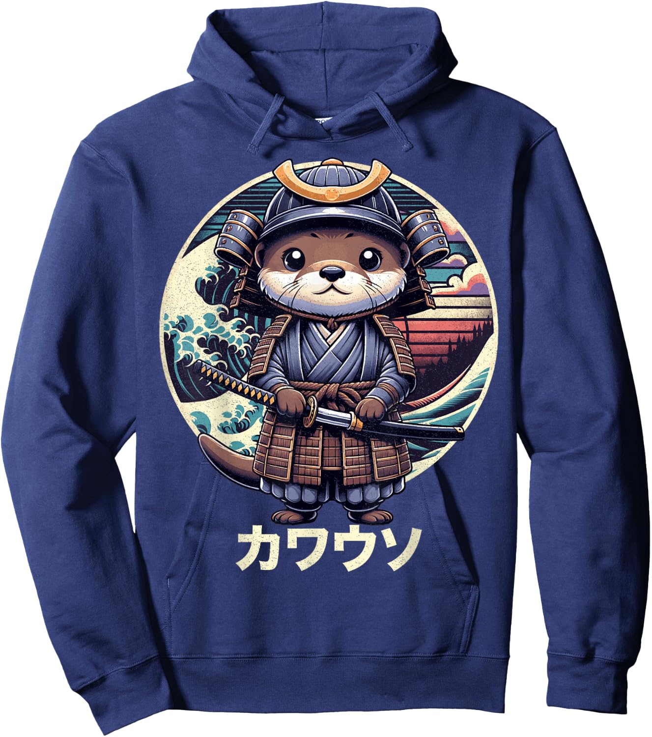 Cool Samurai Otter For Boys Girls Ninja Sea Otter Lover Hoodie - Hoodie | Navy
