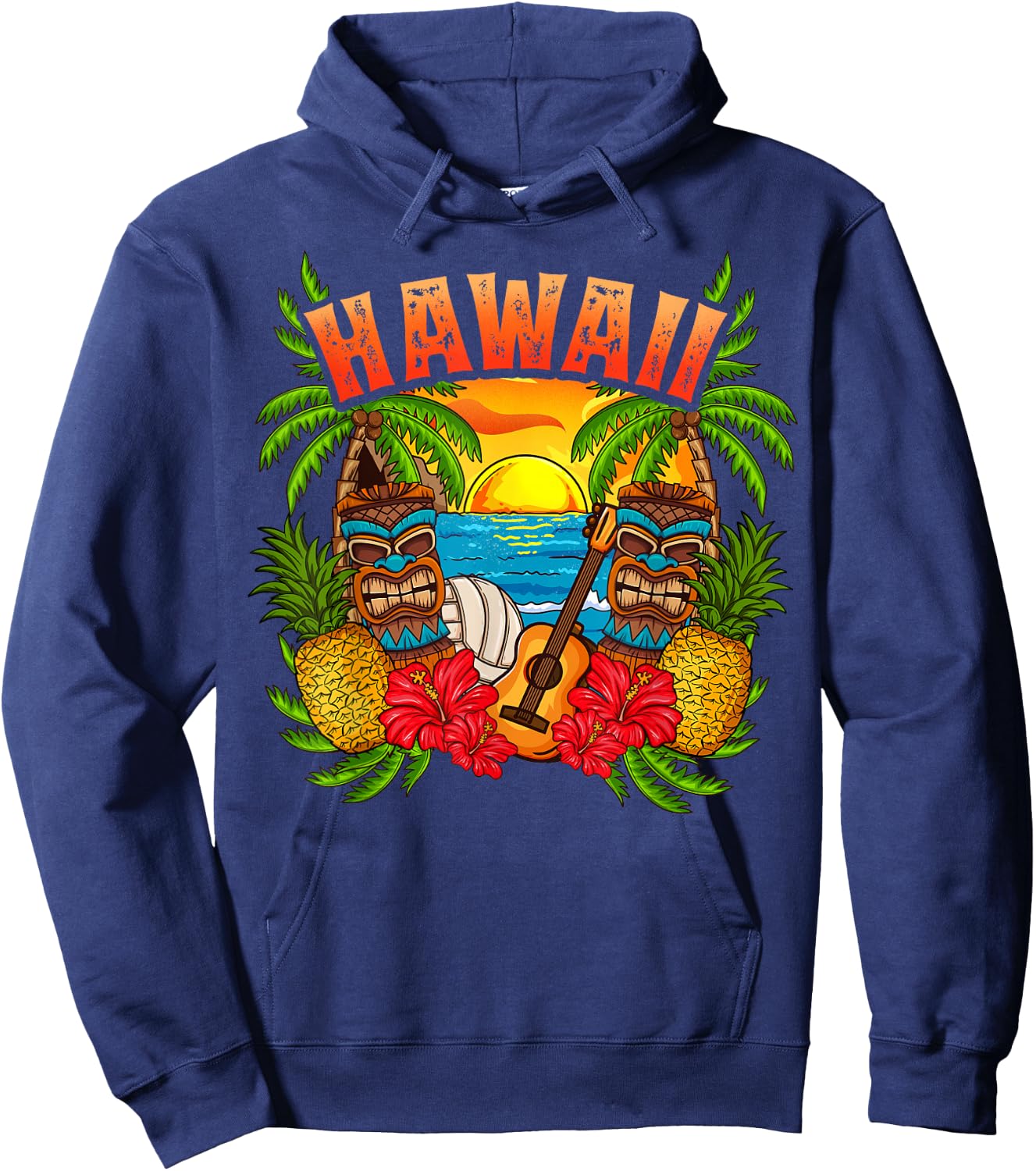 Hawaii Holiday Surfing Diving Beach Hawaii Souvenirs Hoodie - Hoodie | Navy