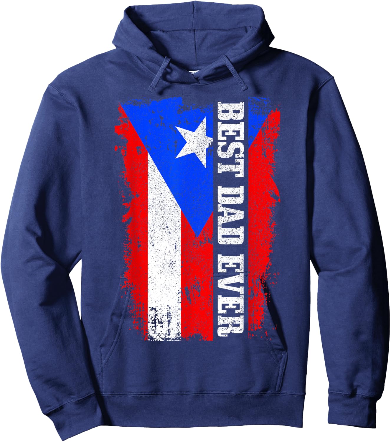 Puerto Rican Papi Dad Puerto Rico Pride Boricua Father's Day Hoodie - Hoodie | Navy