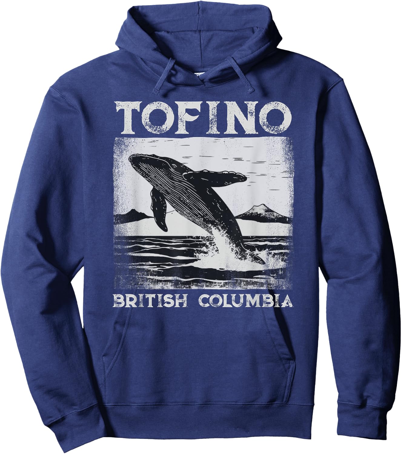 Tofino Colombie-Britannique Baleine grise Île de Vancouver Canada Hoodie - Hoodie | Navy