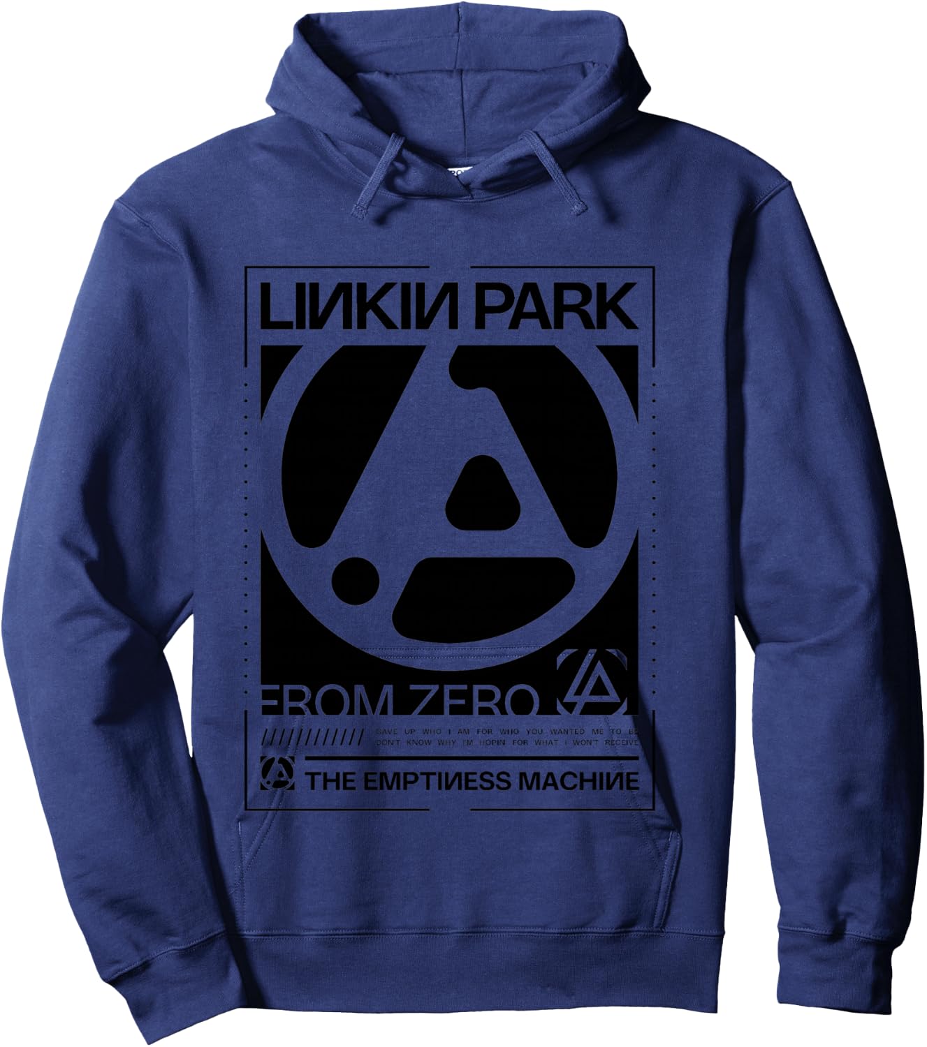 Linkin Park logo in black and white of Zero Box , grey, S Hoodie - Hoodie | Navy