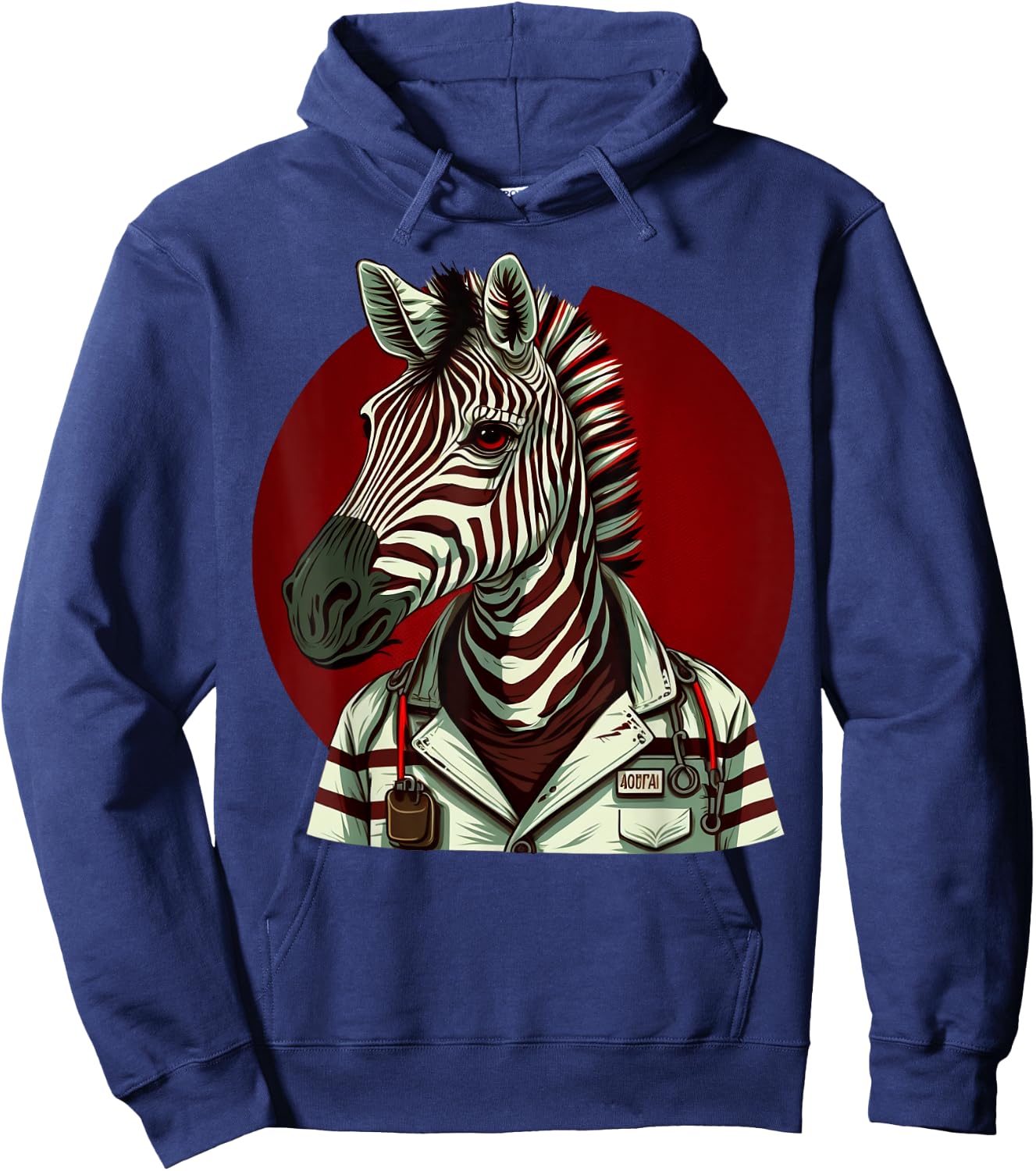 Medical Nursing Zebra on Nurse Zebra Hoodie - Hoodie | Navy