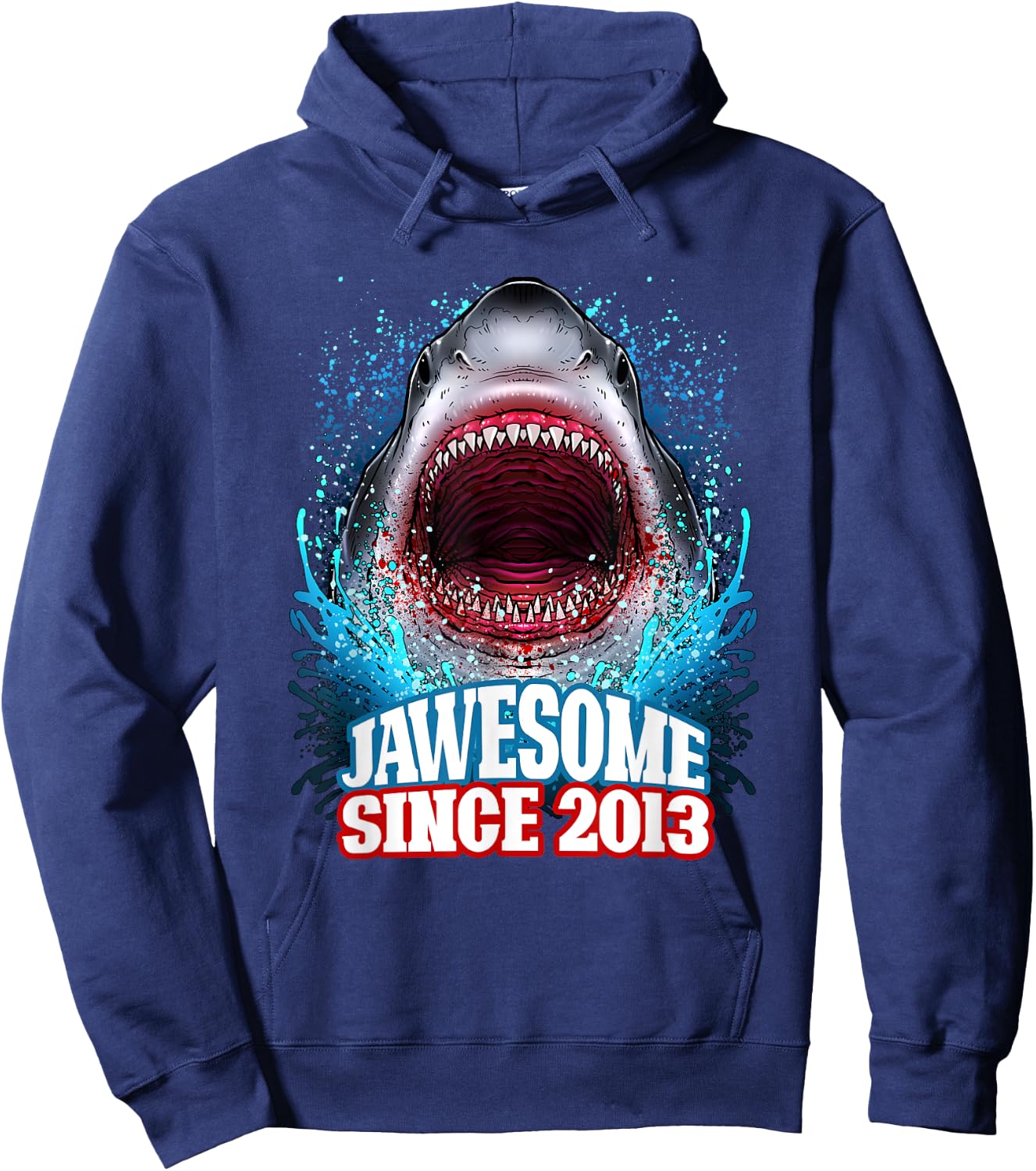 12th Birthday Jawesome Since 2013 Shark 12 Years Old Hoodie - Hoodie | Navy
