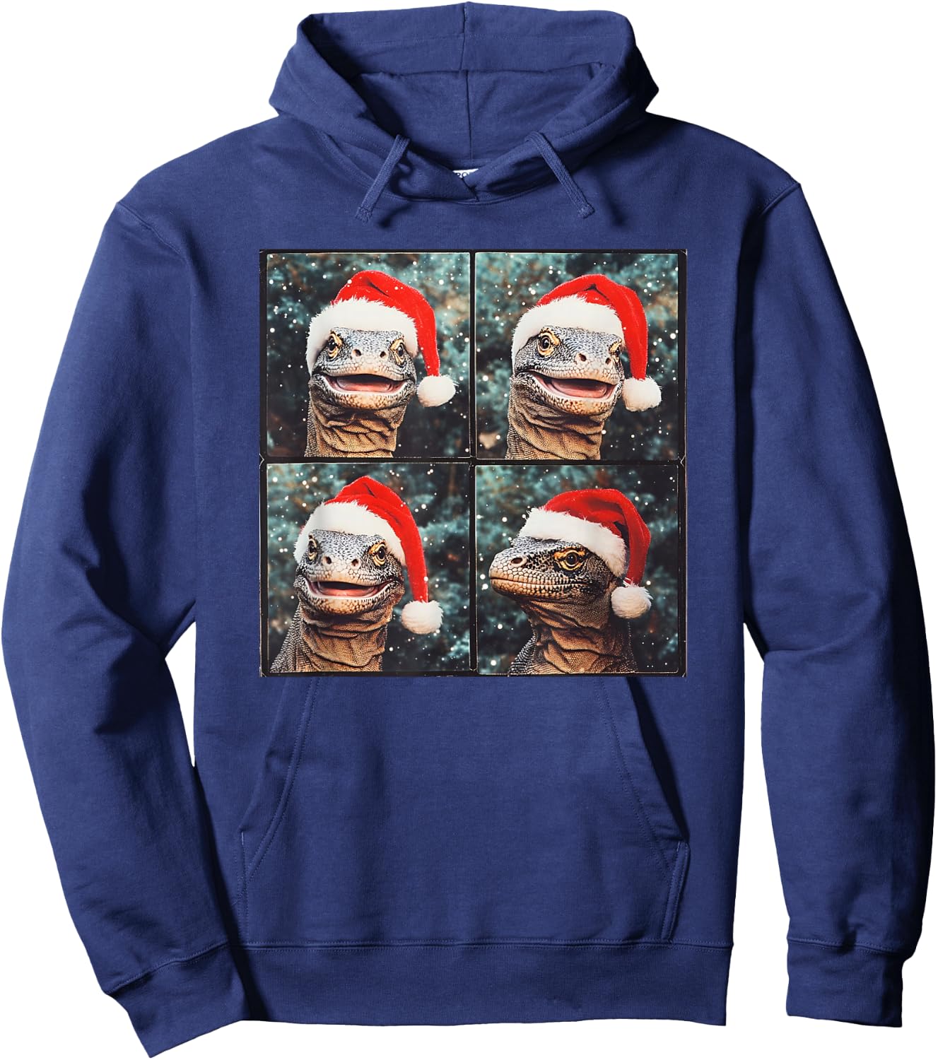 Komodo Dragon Christmas Hoodie - Hoodie | Navy