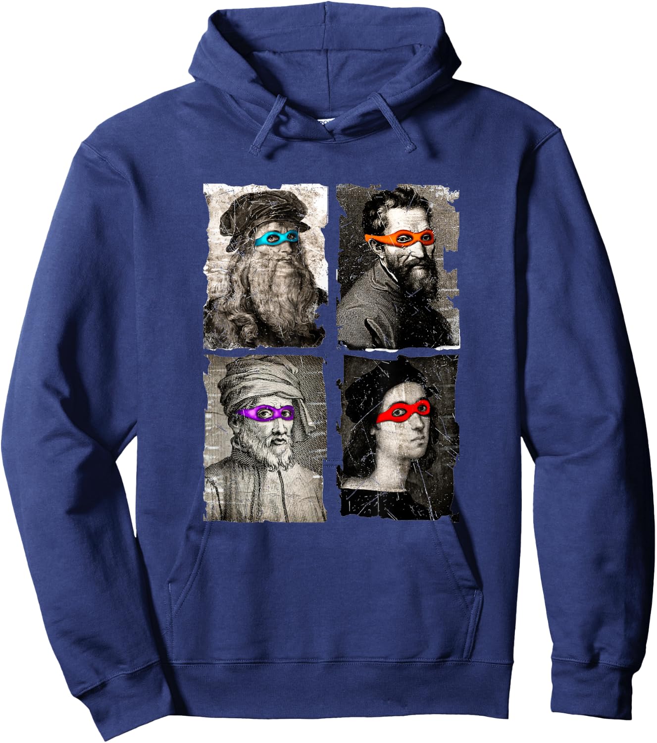 Artists Renaissance Heroes Fun Humor Design Hoodie - Hoodie | Navy