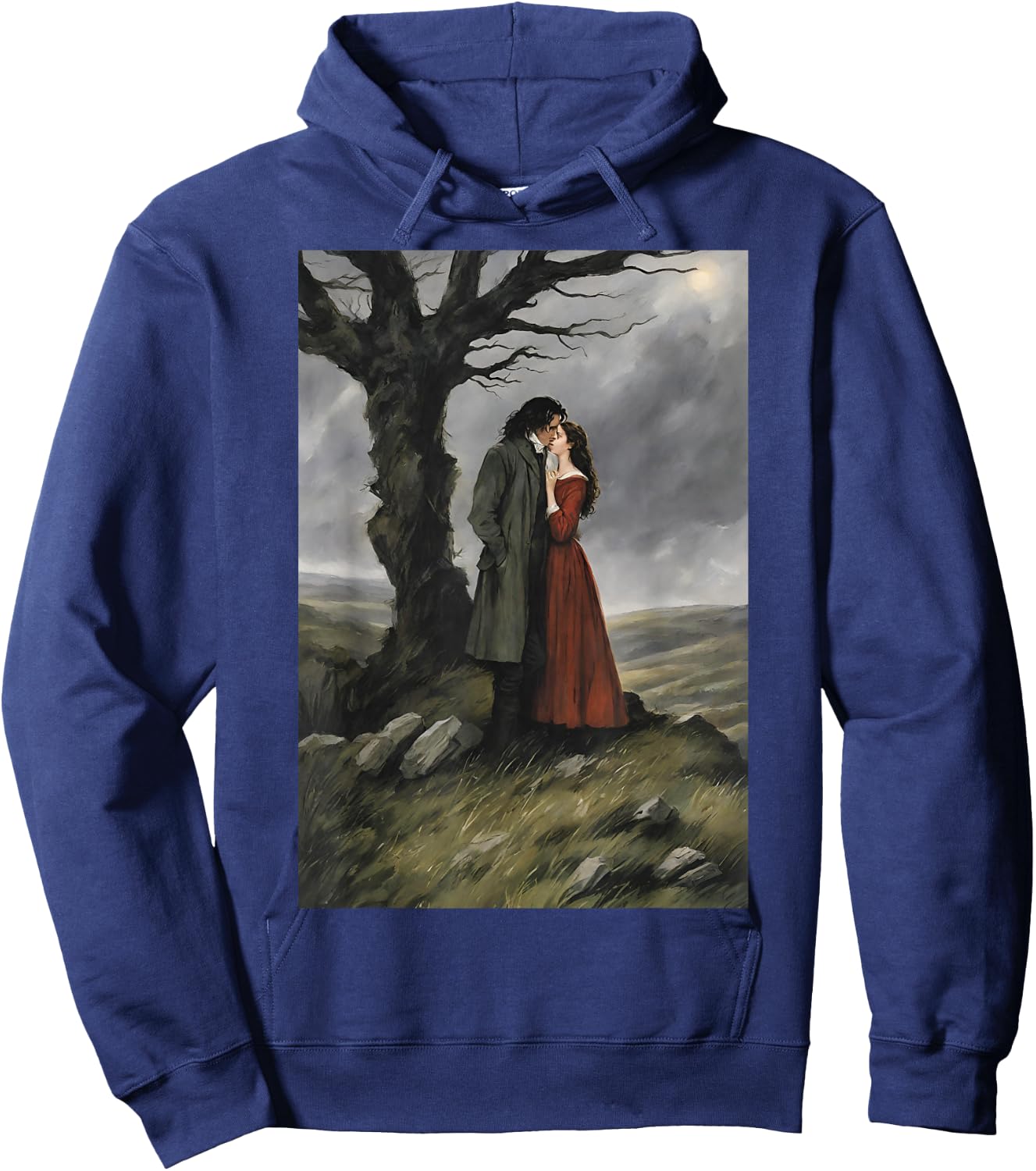 Heathcliff and Catherine: A Wuthering Heights Tribute Hoodie - Hoodie | Navy