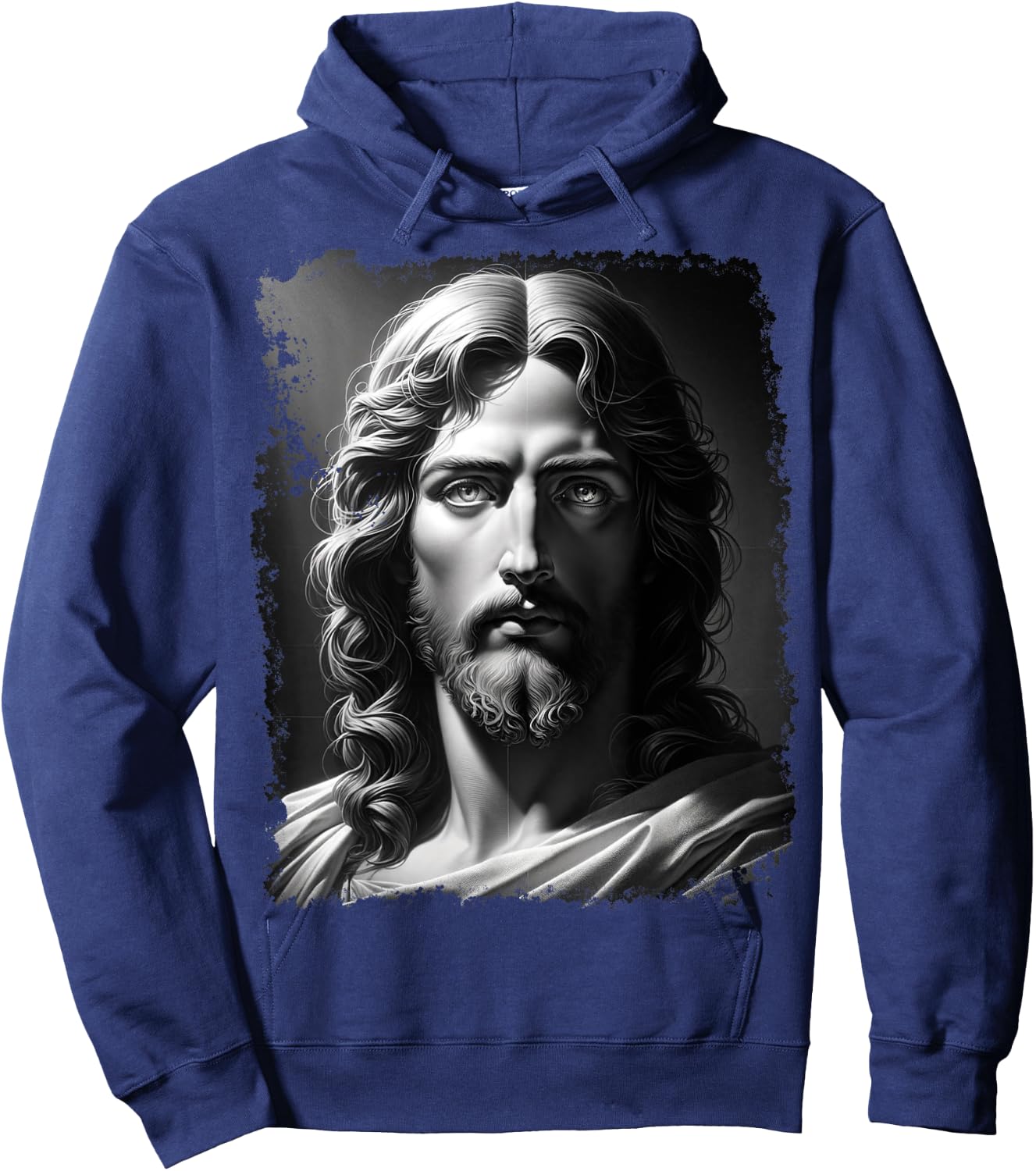 Jesus Christ Black White Hoodie - Hoodie | Navy