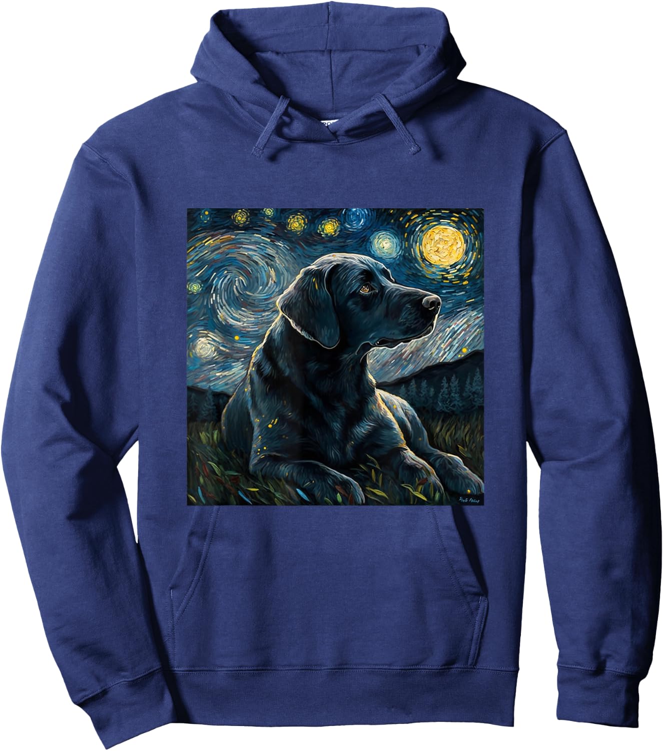 Cute Black Lab Black Labrador Retriever Puppy Dog Mom Animal Hoodie - Hoodie | Navy