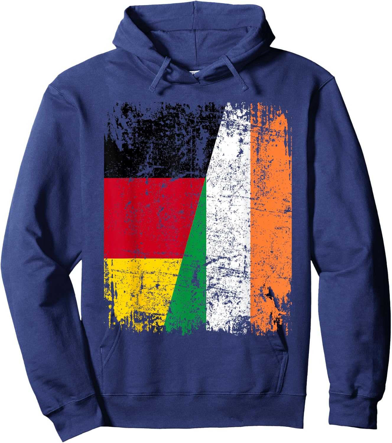 IRLAND DEUTSCHLAND Flagge | Damen Herren Kinder | Irland Hoodie - Hoodie | Navy