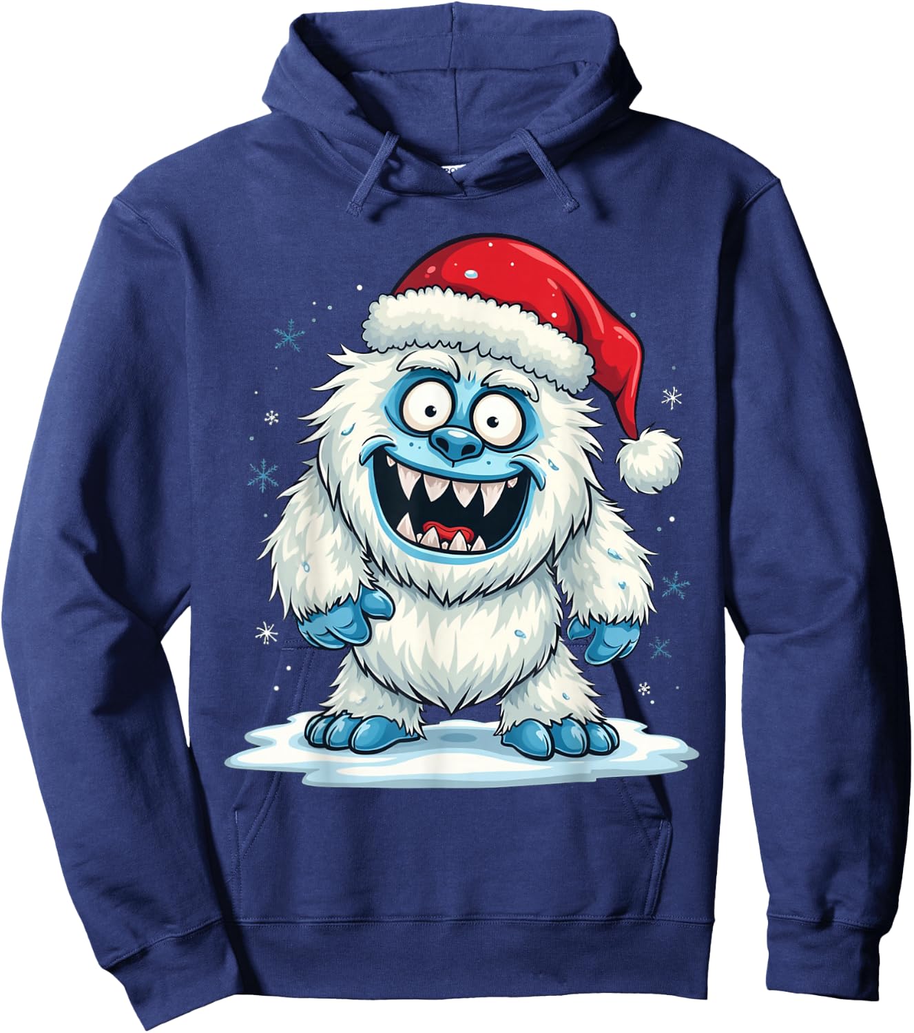 Yeti Xmas Abominable Snowman Bigfoot Funny Christmas Monster Hoodie - Hoodie | Navy