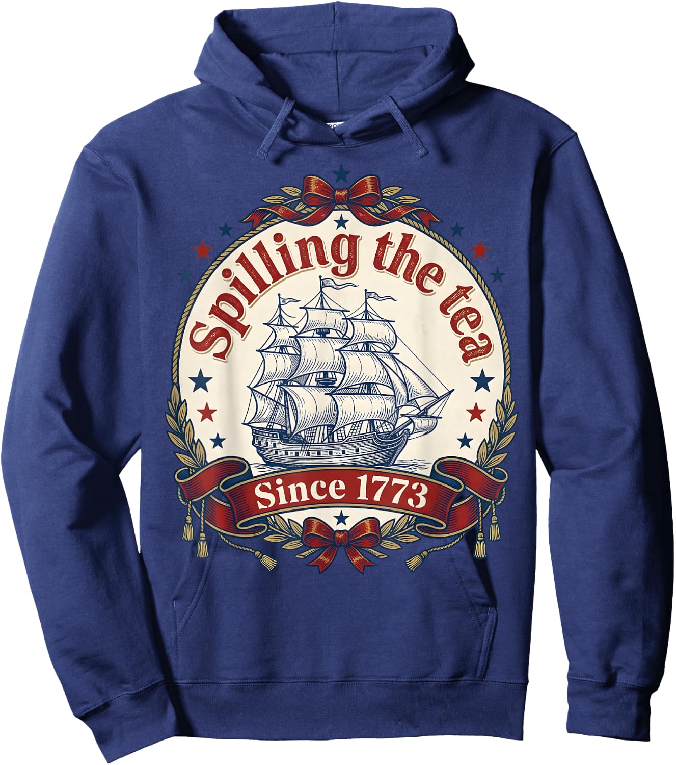 Spilling The Tea Since 1773 Vintage Us History Teacher Hoodie - Hoodie | Navy