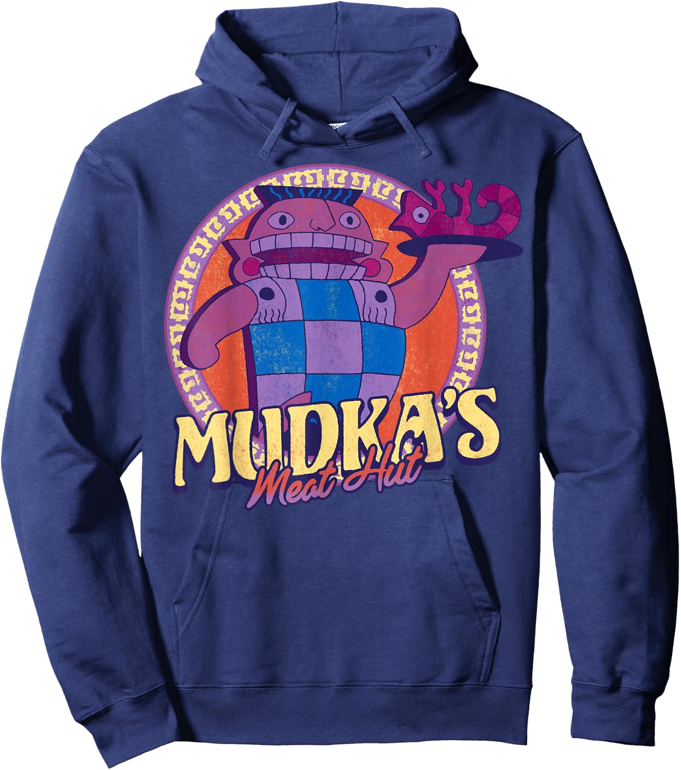 Disney Emperor's New Groove Mudka's Meat Hut Logo Hoodie - Hoodie | Navy