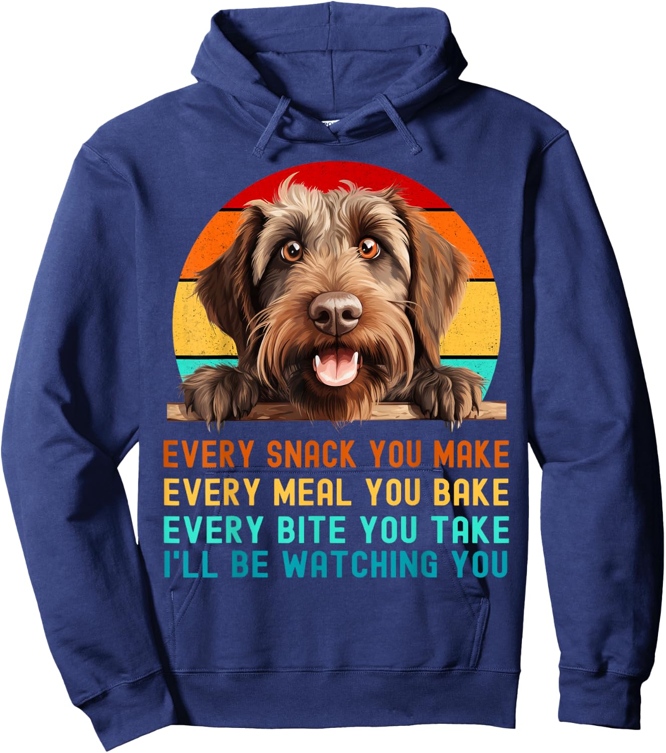 Funny Wirehaired Pointing Griffon Dog Presents and Appparel Women Kids Hoodie - Hoodie | Navy