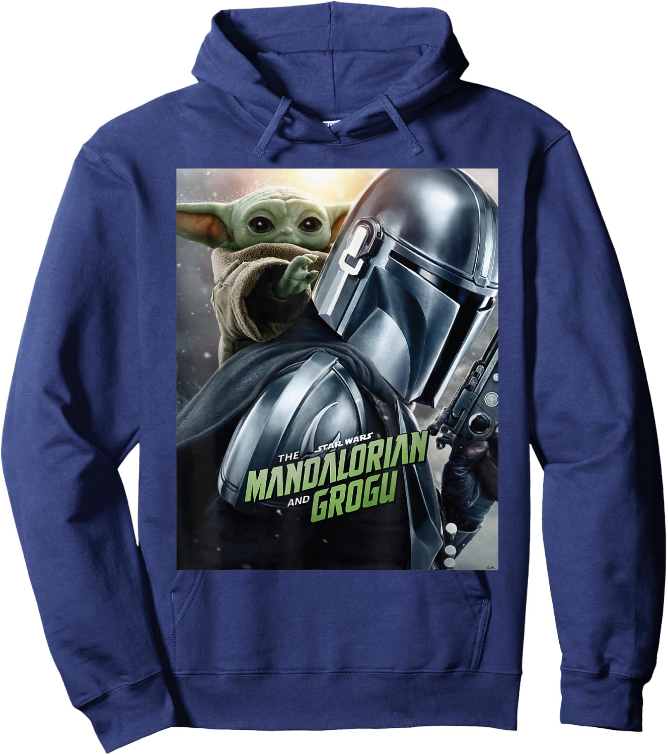 Star Wars The Mandalorian and Grogu Official Movie Poster Hoodie - Hoodie | Navy