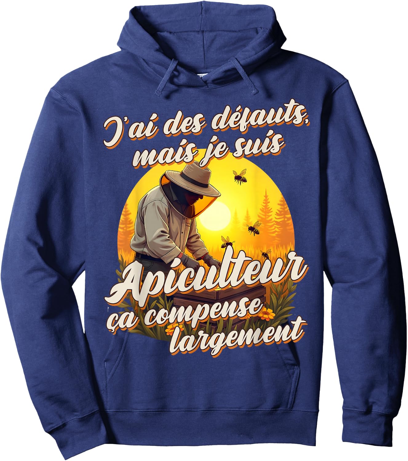 I'm Beekeeper Funny Gift Original Bees , Black, S Hoodie - Hoodie | Navy