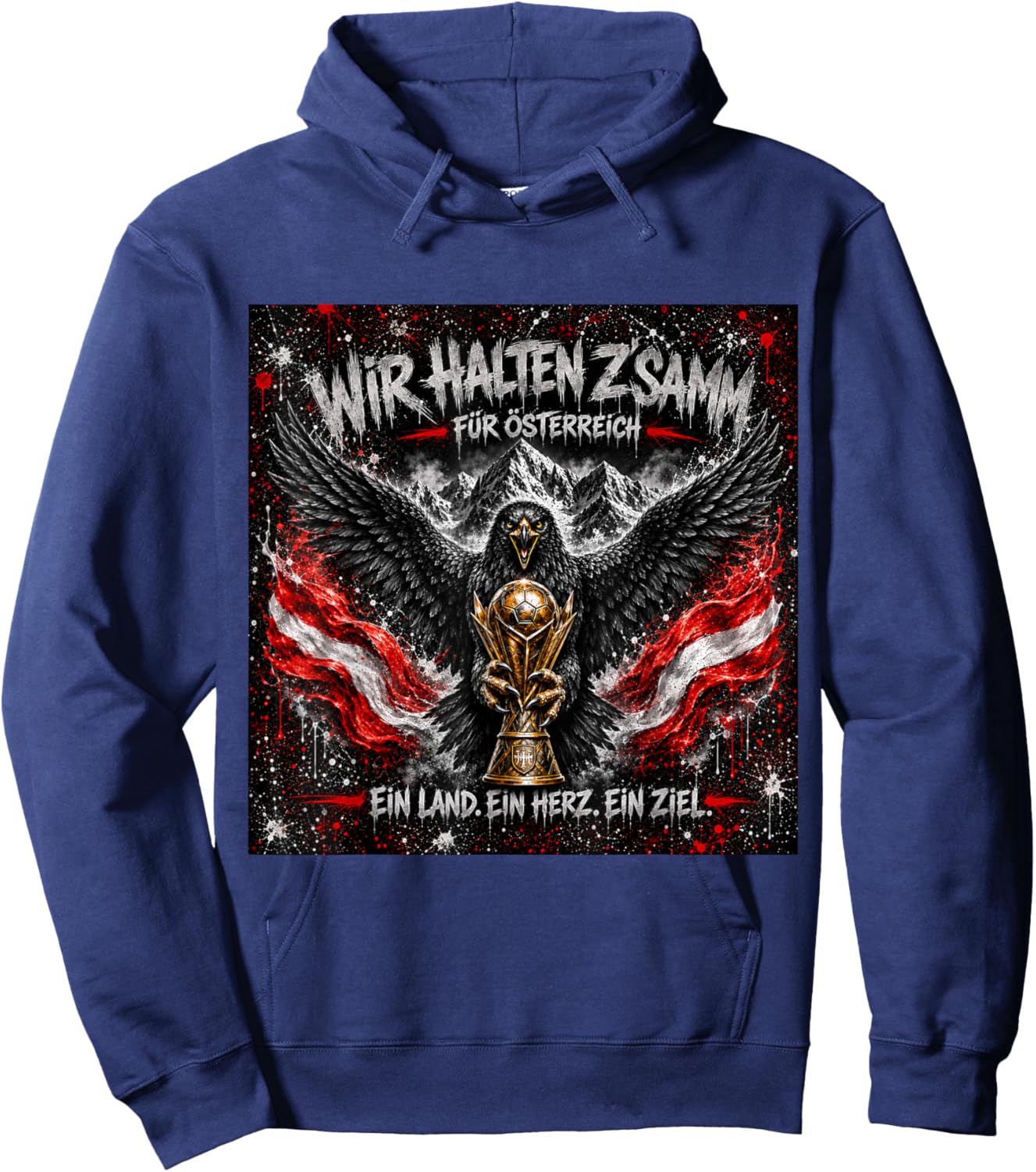 Wir halten Z´SAMM für Österreich EIN Land EIN Herz EIN Ziel Hoodie - Hoodie | Navy
