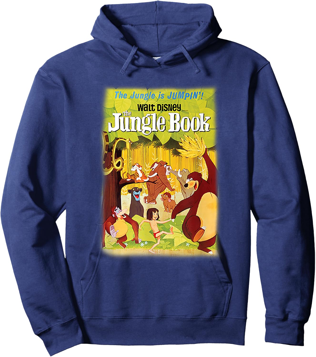Disney The Jungle Book Full Character Poster Hoodie - Hoodie | Navy