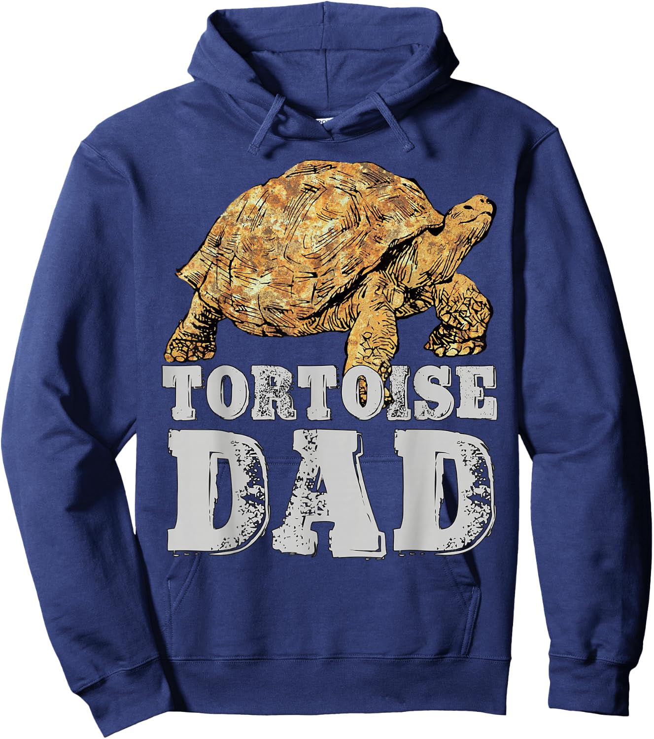 African Spurred Dad Sulcata Tortoise Hoodie - Hoodie | Navy