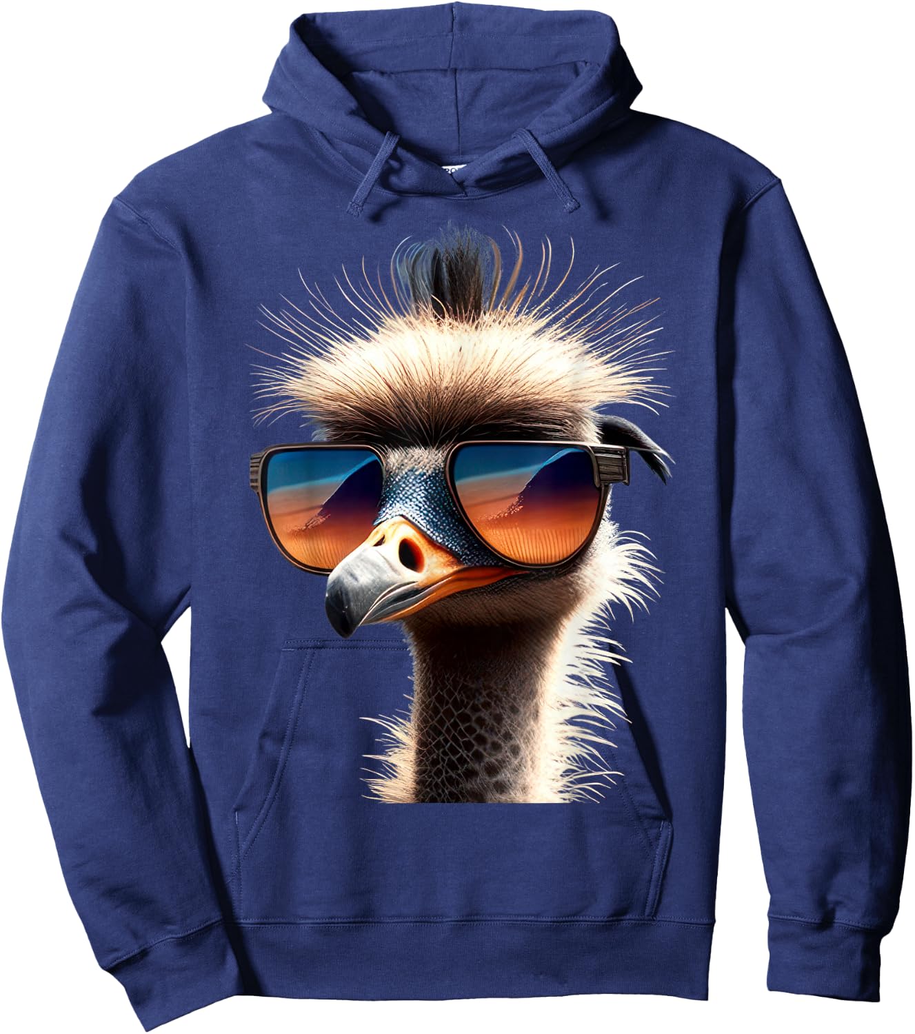 Strauss Bird Ostrich Large Emu Running Bird I Like Bouquets , black Hoodie - Hoodie | Navy