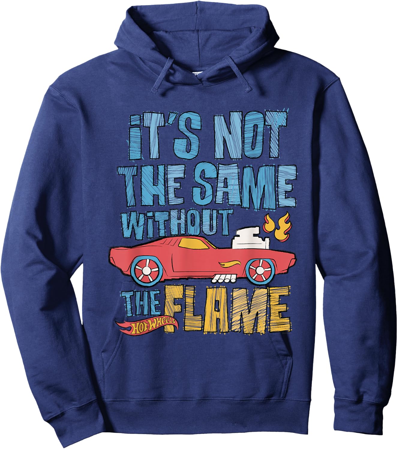 Hot Wheels - It's Not The Same Without The Flame Hoodie - Hoodie | Navy