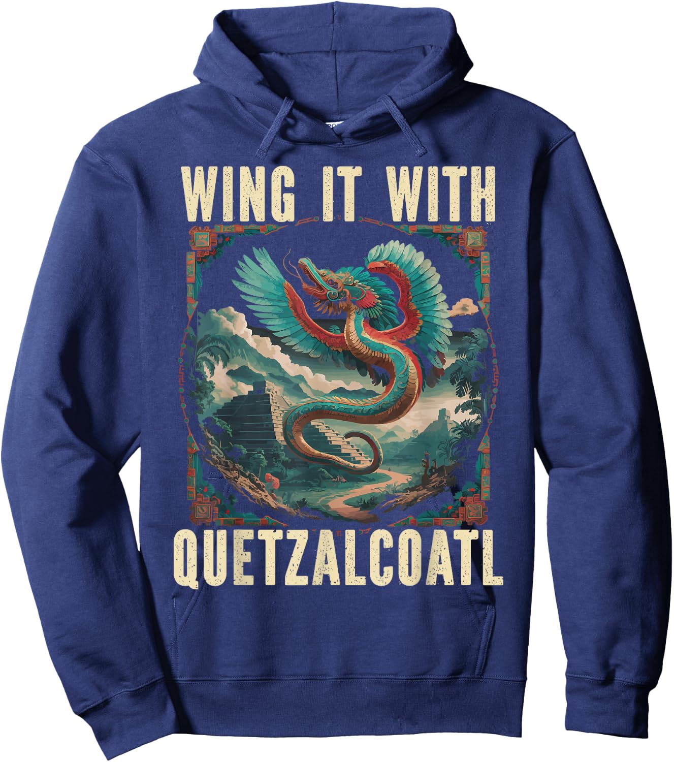Aztec God Aztec Culture Mayan Indigenous Quetzalcoatl Hoodie - Hoodie | Navy