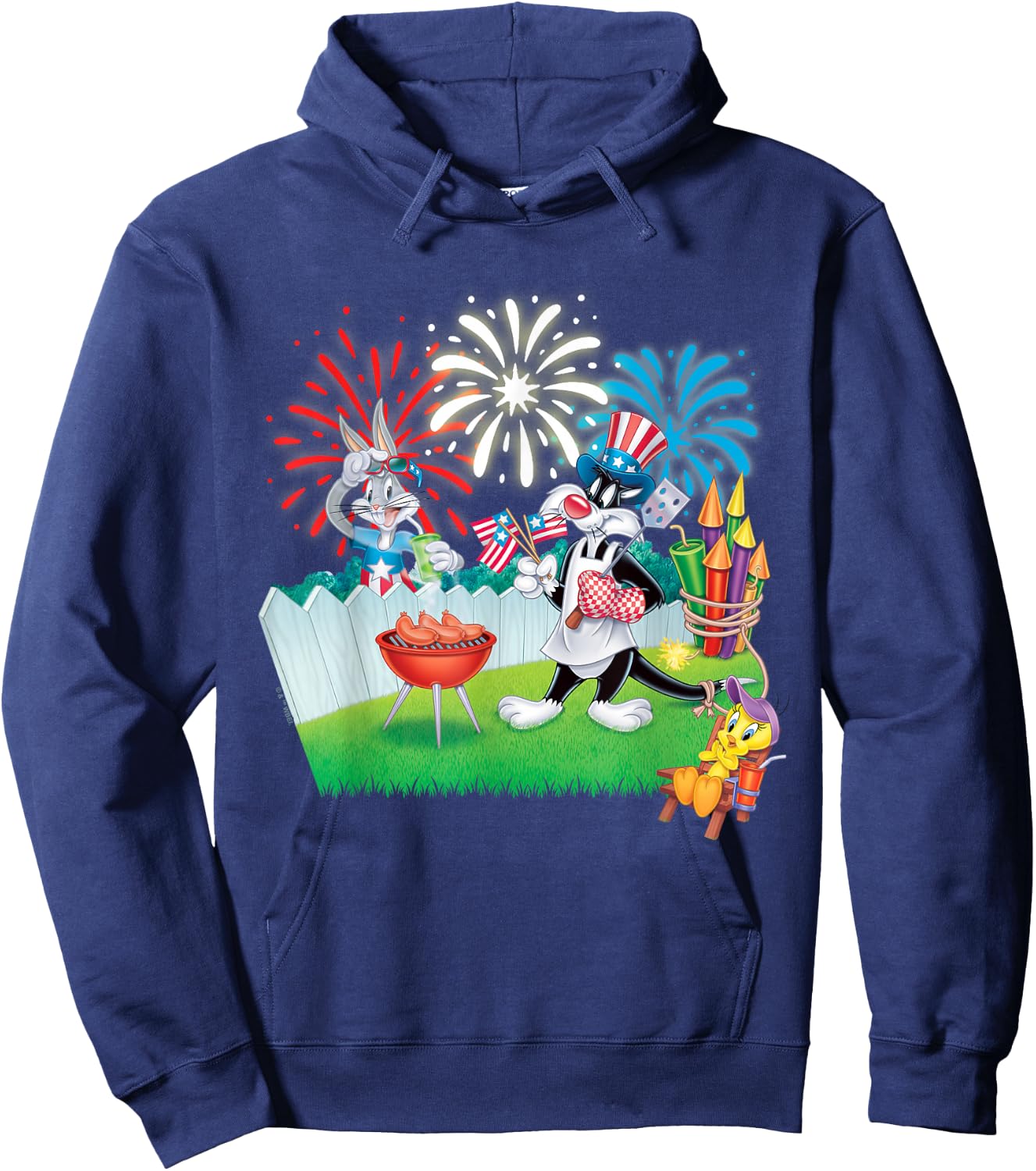 Looney Tunes 4th of July Celebration Hoodie - Hoodie | Navy