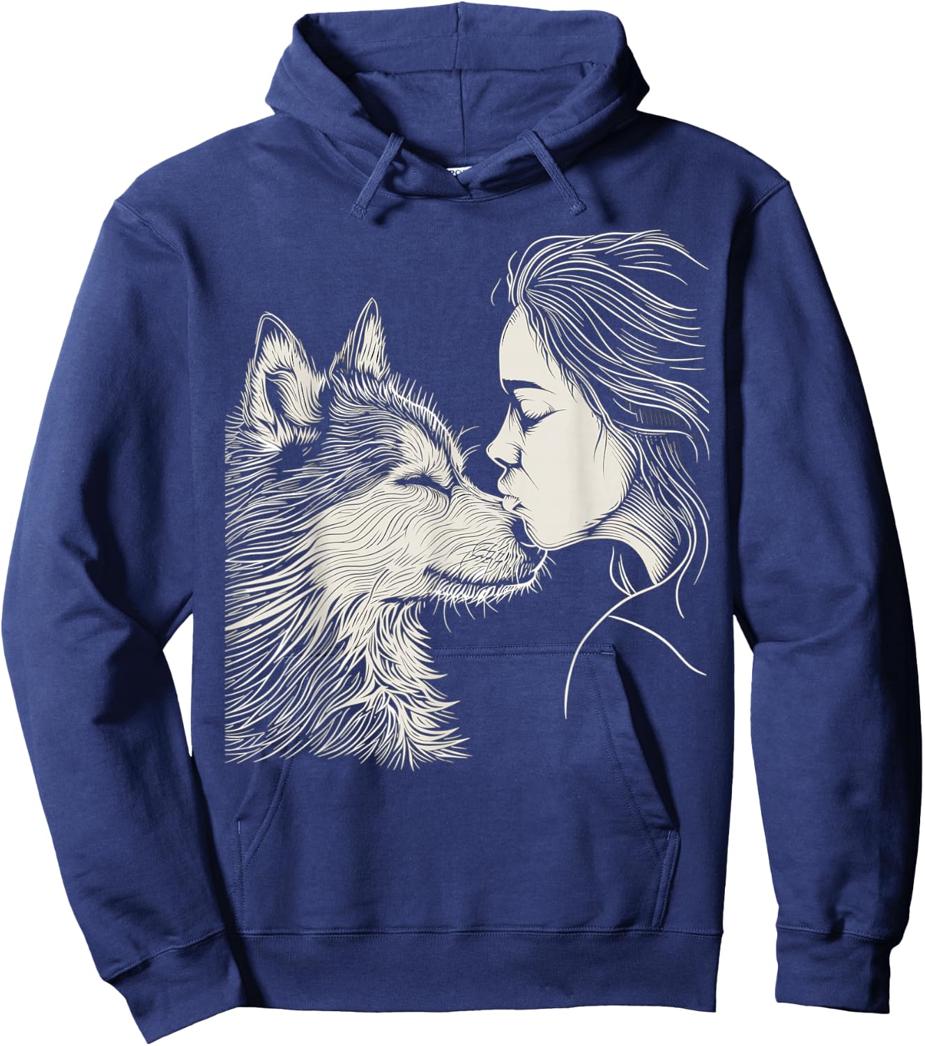 Alaskan Malamute Mom Malamute Dog Art Mother's Day Men Women Hoodie - Hoodie | Navy