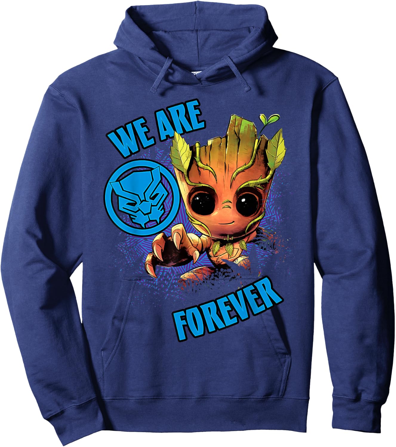 Marvel 85th Anniversary Groot Black Panther We Are Forever Hoodie - Hoodie | Navy