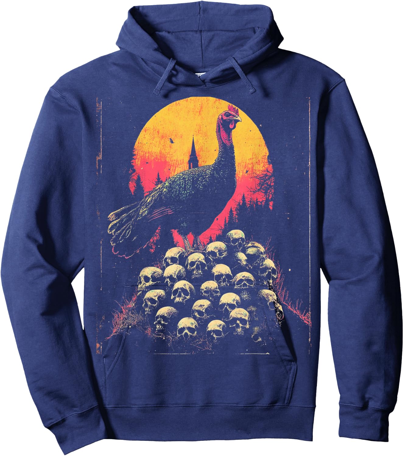 Dark Academia Turkey Goth Hoodie - Hoodie | Navy