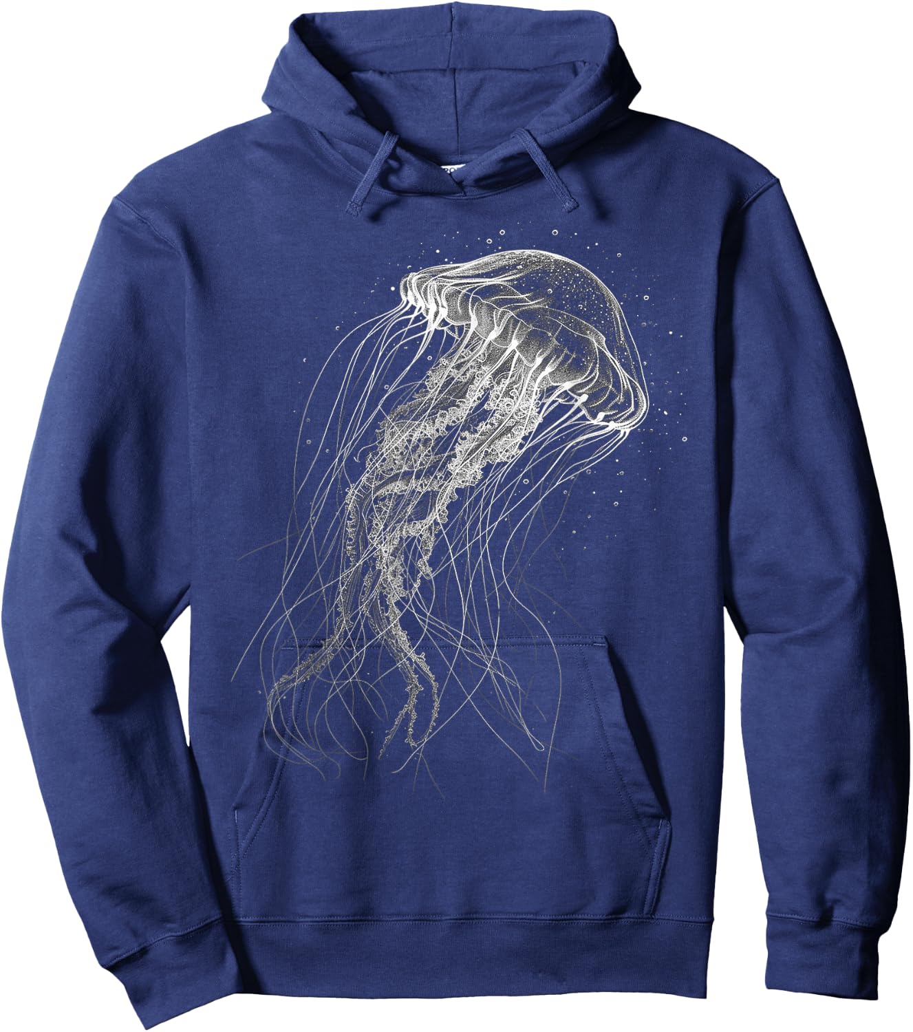 Jellyfish Animal Illustration Jellyfish , black Hoodie - Hoodie | Navy