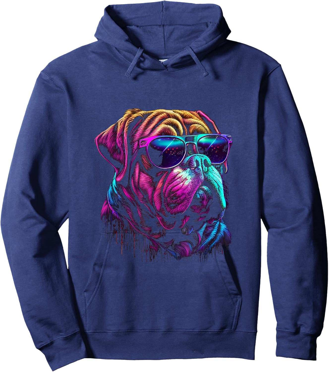 Funny Dogue De Bordeaux owner Vaporwave Notorious DJ Hoodie - Hoodie | Navy