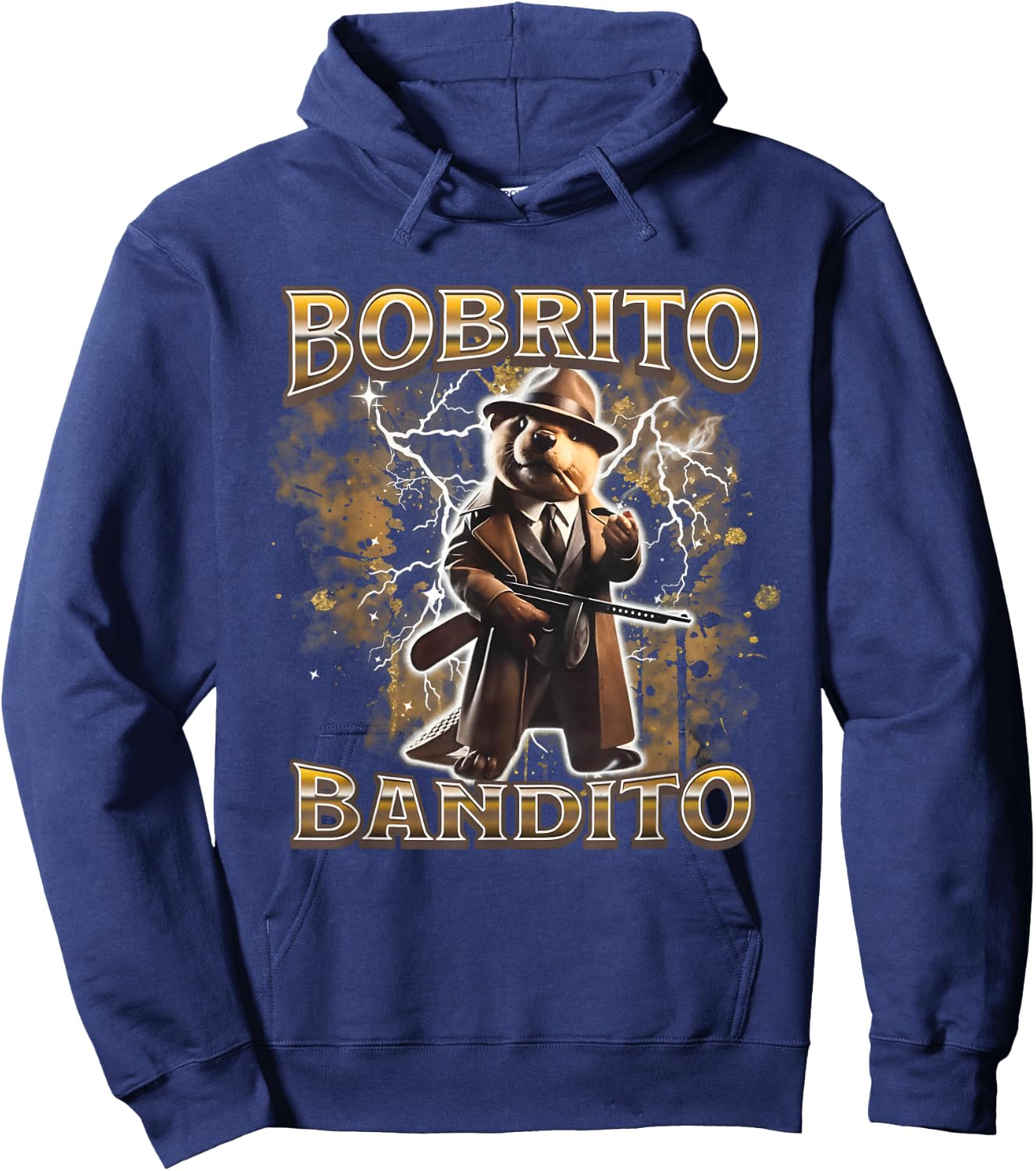 Bobrito Bandito Beaver Design Hoodie - Hoodie | Navy