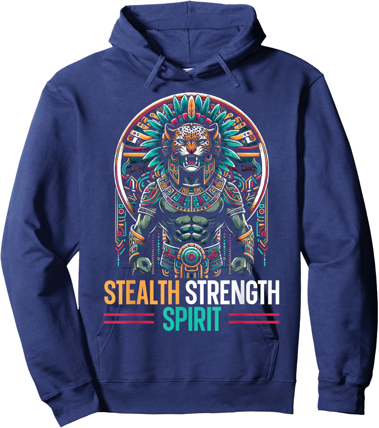 Aztec Jaguar Warrior Aztec Culture Mayan Indigenous Hoodie - Hoodie | Navy