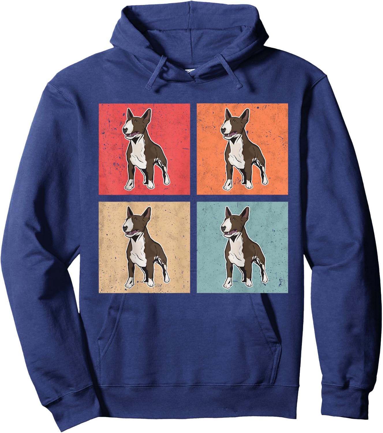 Bull Terrier Retro Bull Terrier Vintage Minibull Hoodie - Hoodie | Navy