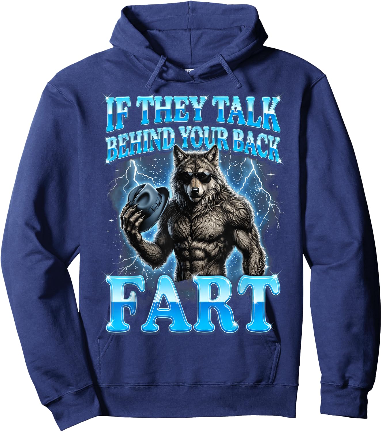 If They Talk Behind Your Back Fart Hoodie - Hoodie | Navy