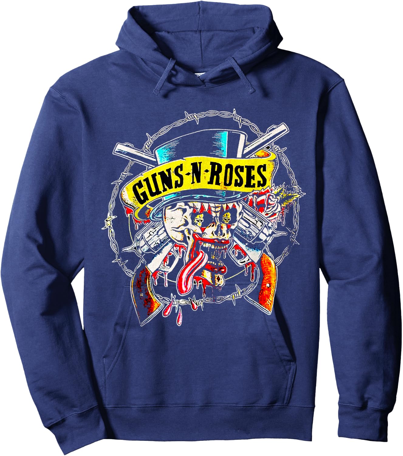 Offizielle Guns N' Roses Skull & Guns Hoodie - Hoodie | Navy
