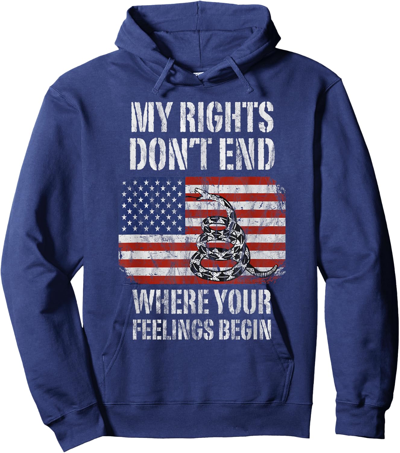 My Rights Don't End Where Your Feelings Begin Hoodie - Hoodie | Navy