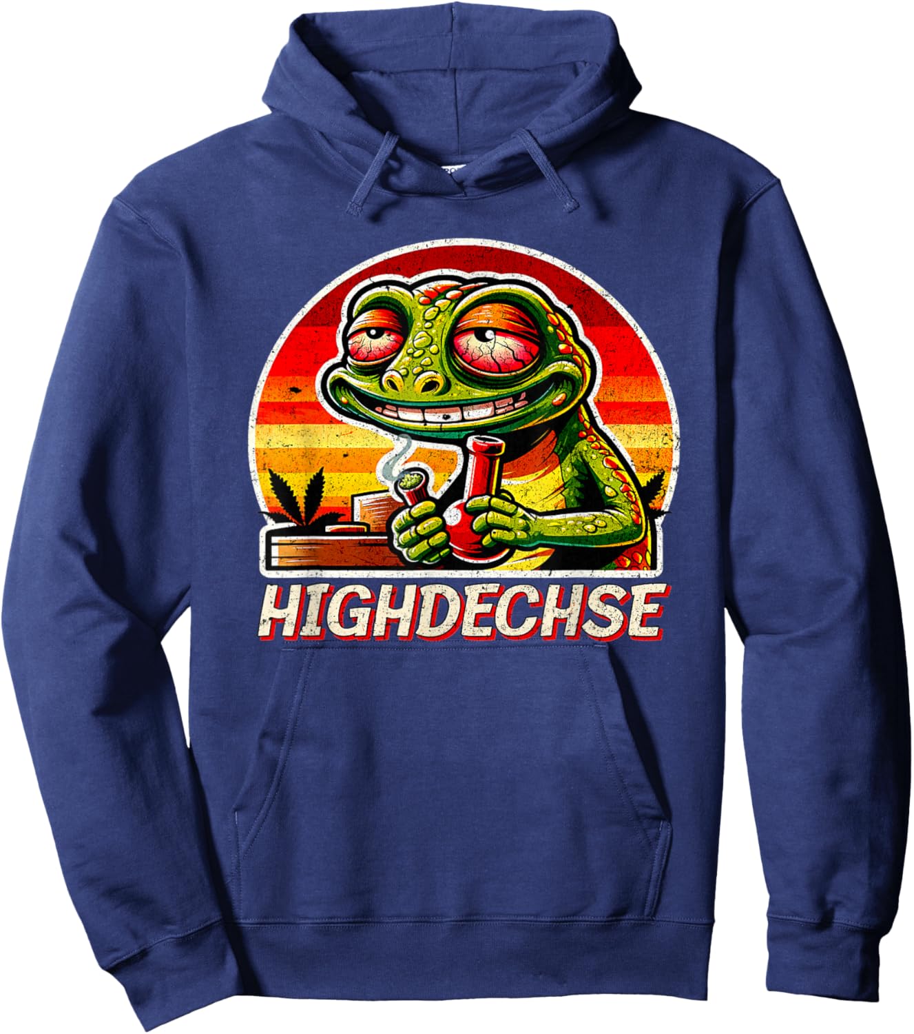Cannabis Legalisation Kiffen Funny Lizard , black Hoodie - Hoodie | Navy