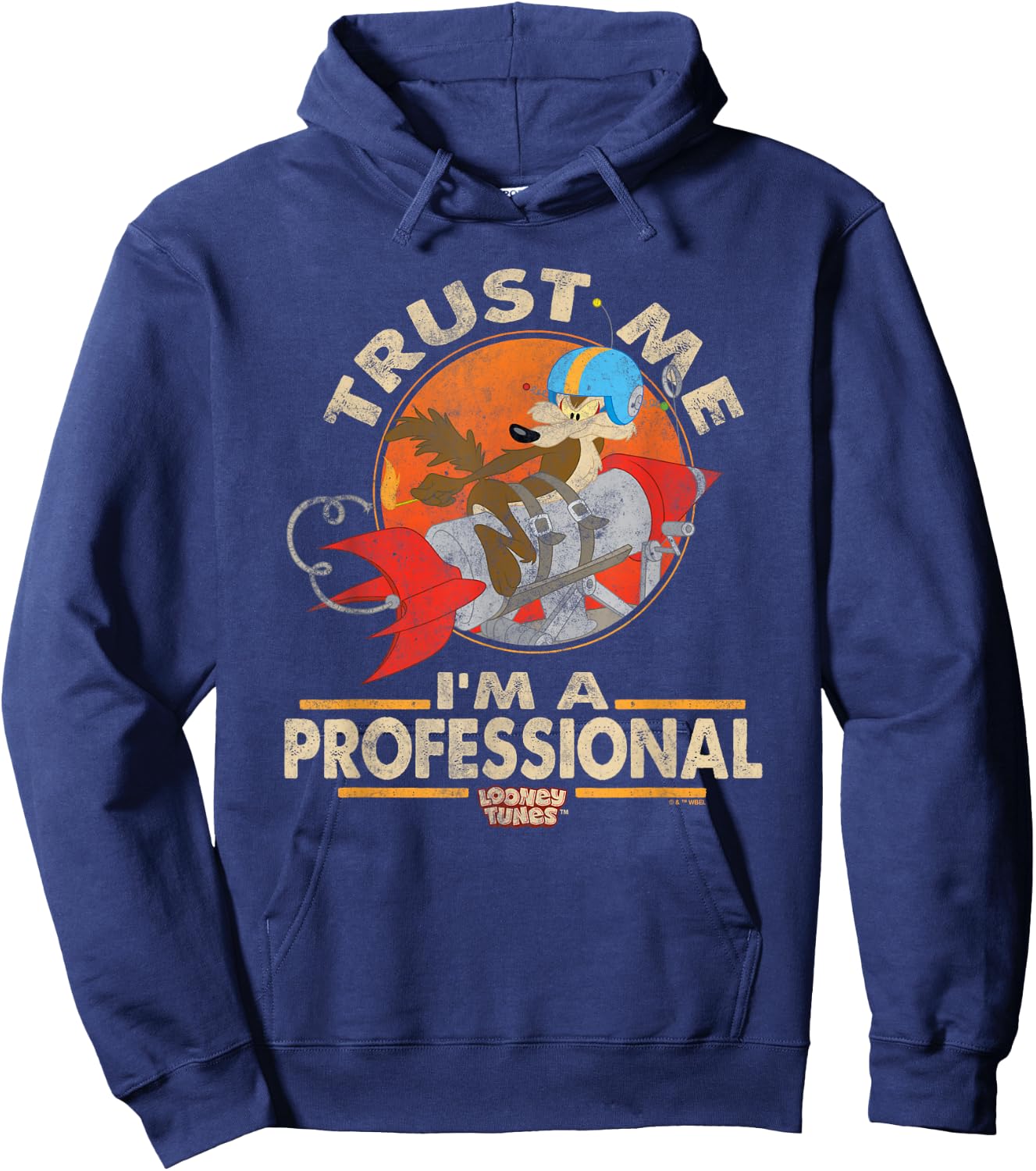 Looney Tunes Wile E Coyote I'm A Professional Hoodie - Hoodie | Navy