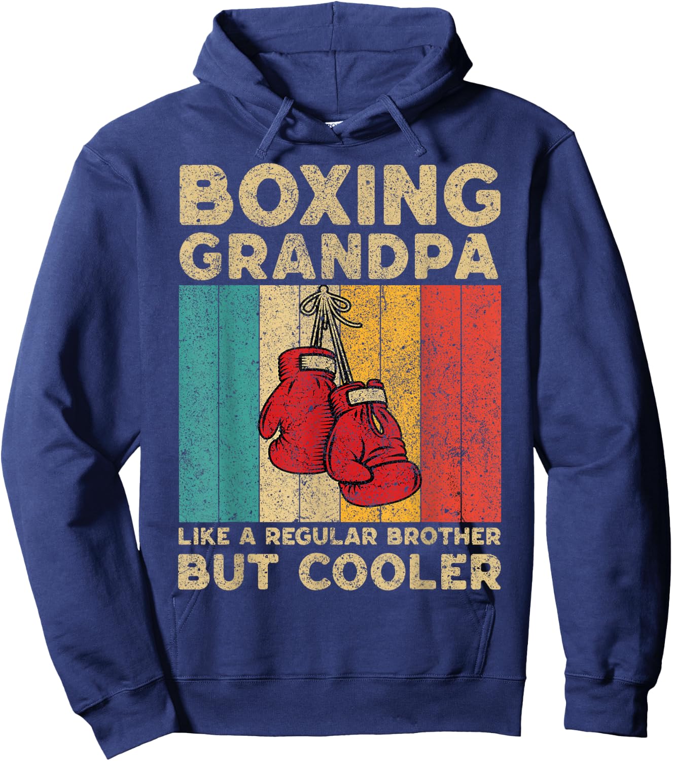 Boxing Husband Vintage Boxing Boxer Hoodie - Hoodie | Navy