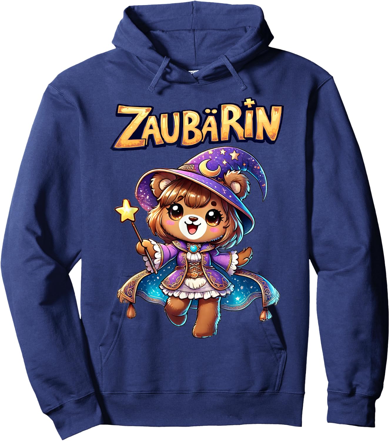ZauBärin | Karneval Mädchen Kostüm Bär Zauberin Hoodie - Hoodie | Navy