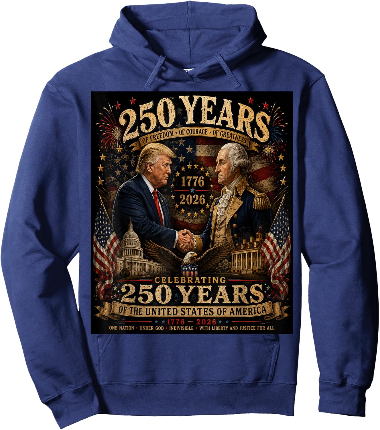 George Washington Donald Trump It's Only Treason If You Lose Hoodie - Hoodie | Navy