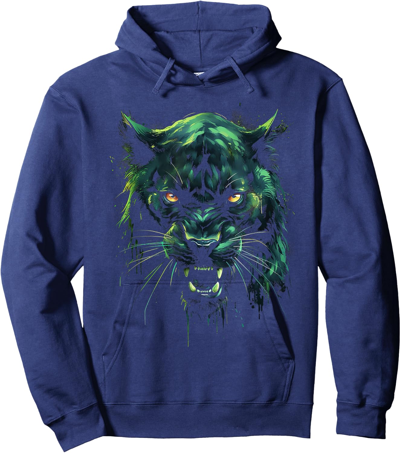 Panther with beautiful green eyes black panthers Hoodie - Hoodie | Navy