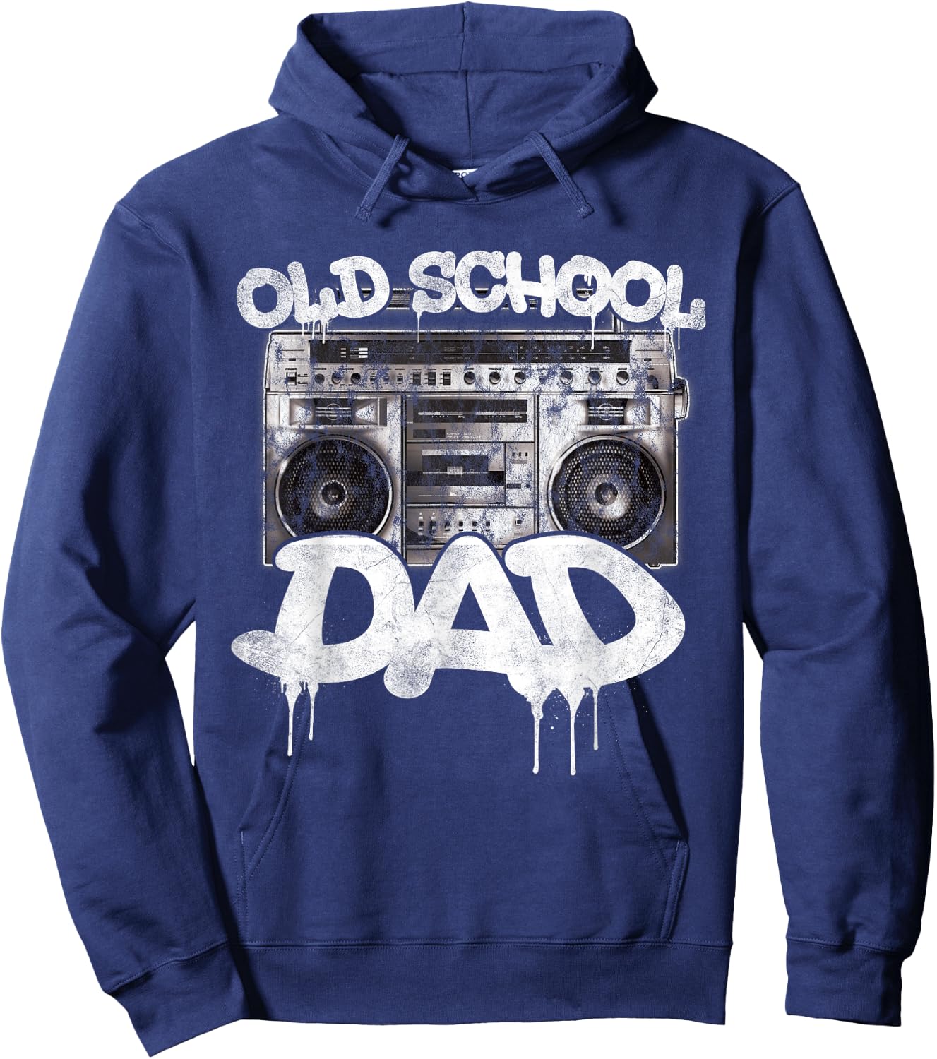 Old School Dad Boombox Hoodie - Hoodie | Navy