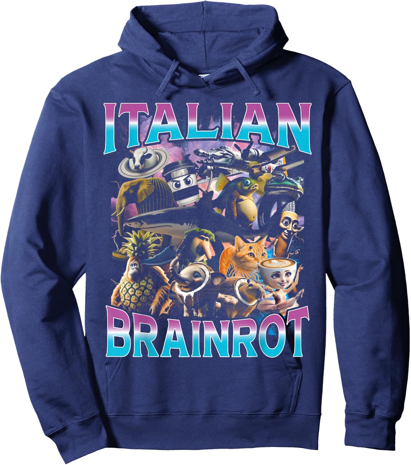 Bootleg Y2K Hoodie - Hoodie | Navy