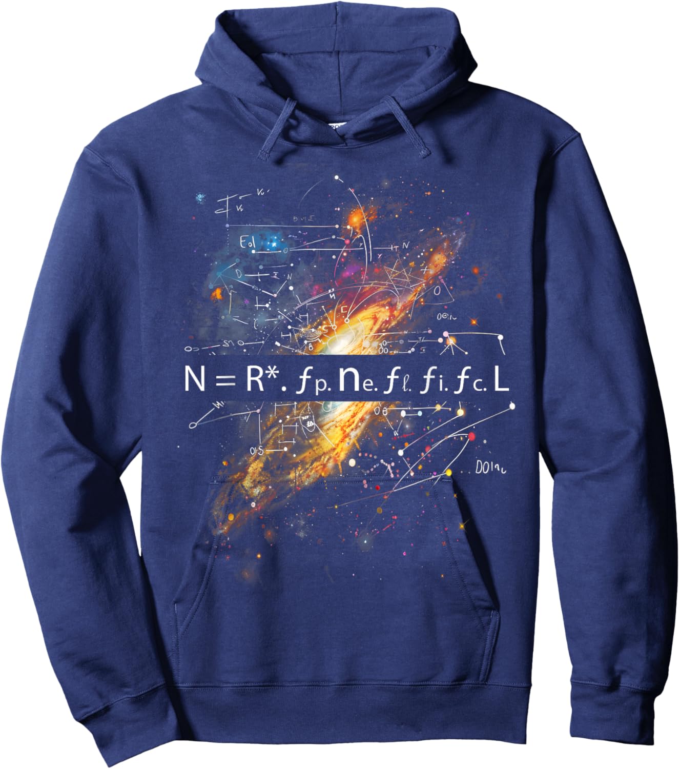 Drake Equation Estimation of Alien Civilizations Hoodie - Hoodie | Navy