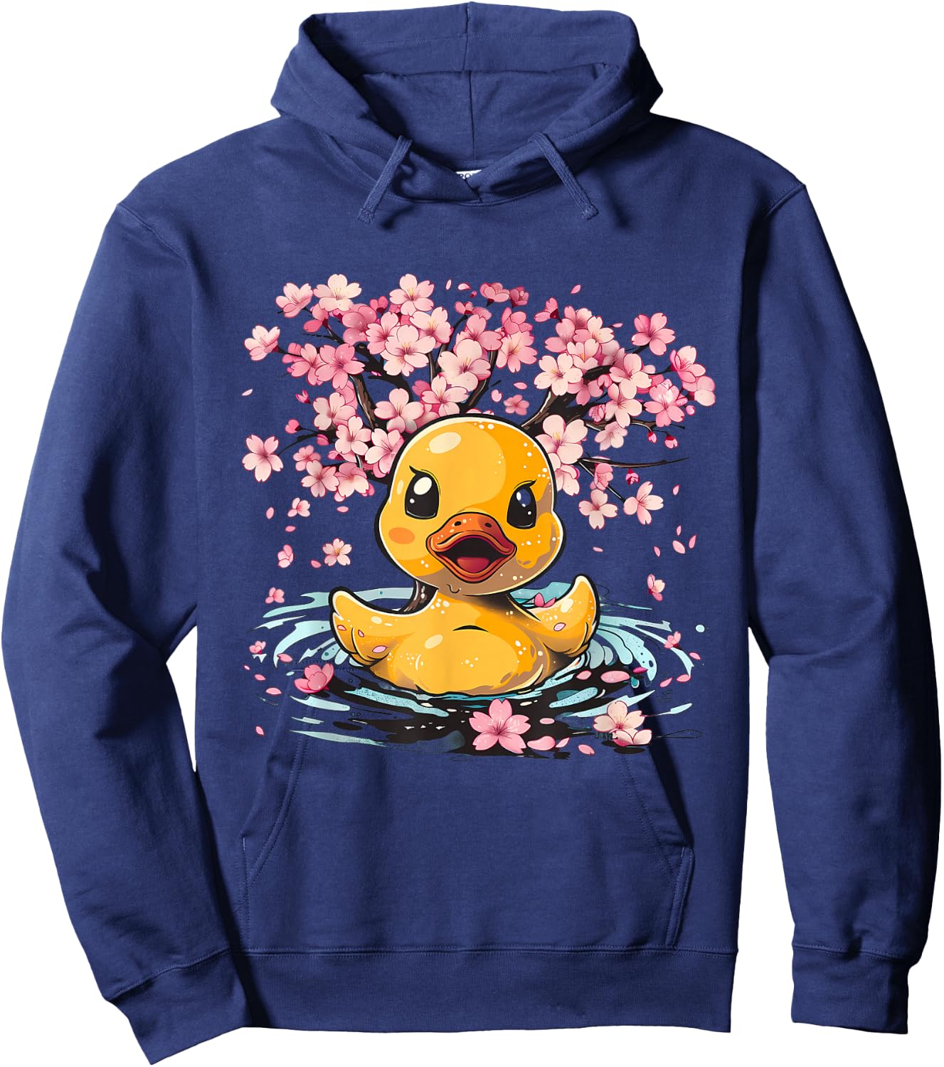 Rubber Duck Sakura Flower Japanese Art Rubber Duck Lover Hoodie - Hoodie | Navy