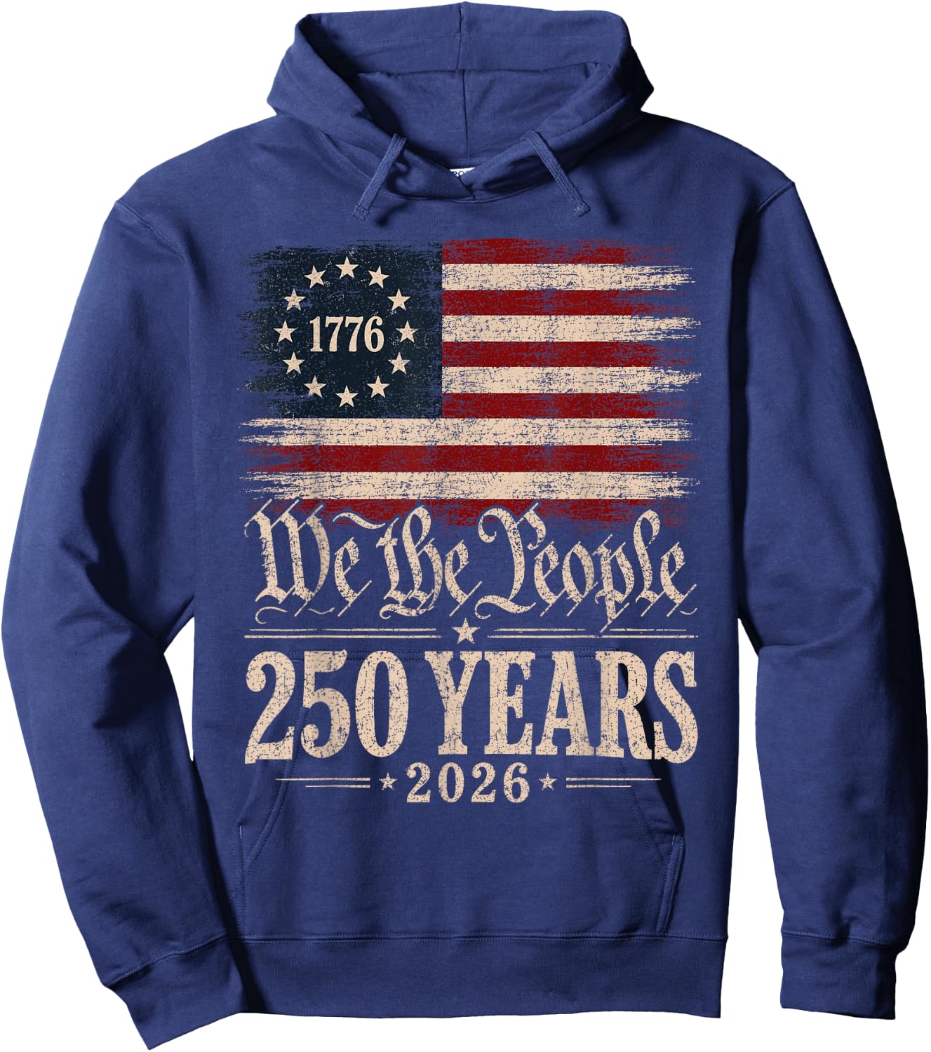 250 Years America Patriotic 4th of July 250 Anniversary USA Hoodie - Hoodie | Navy