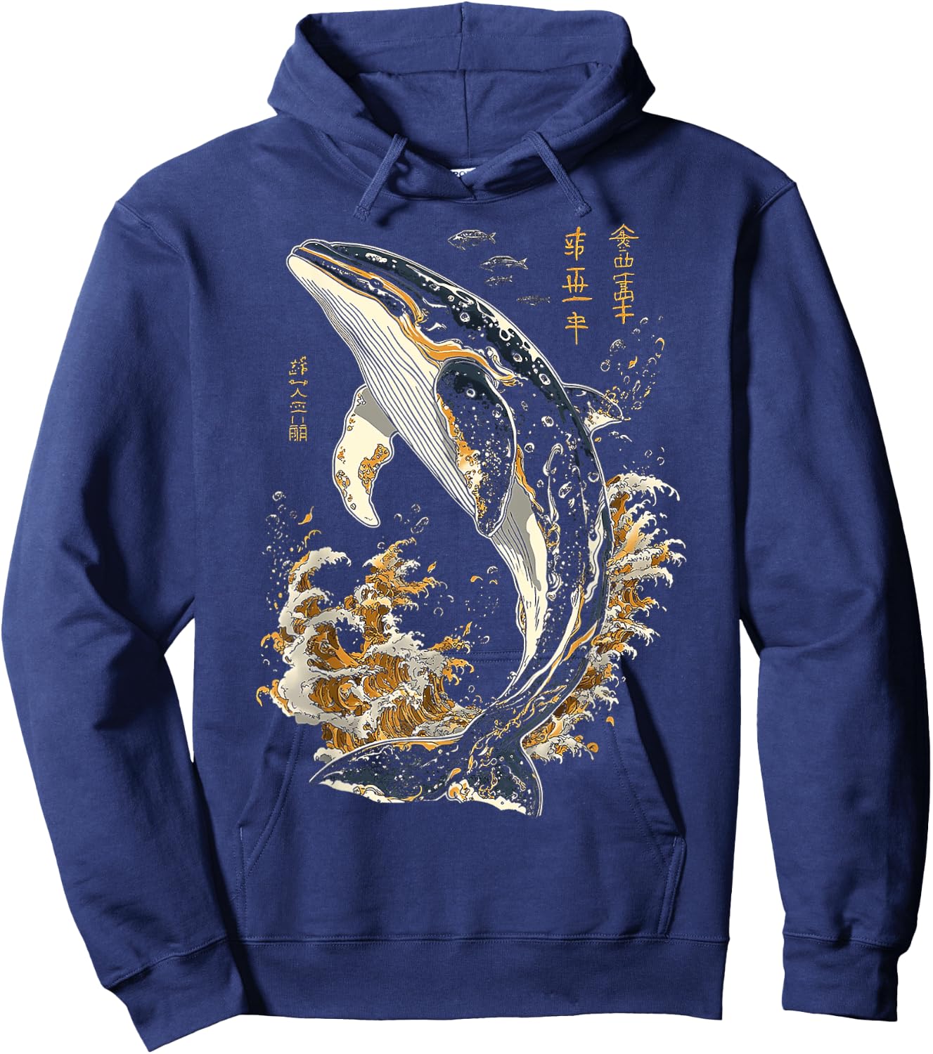 Whale Animal Graphic Art Whale Hoodie - Hoodie | Navy