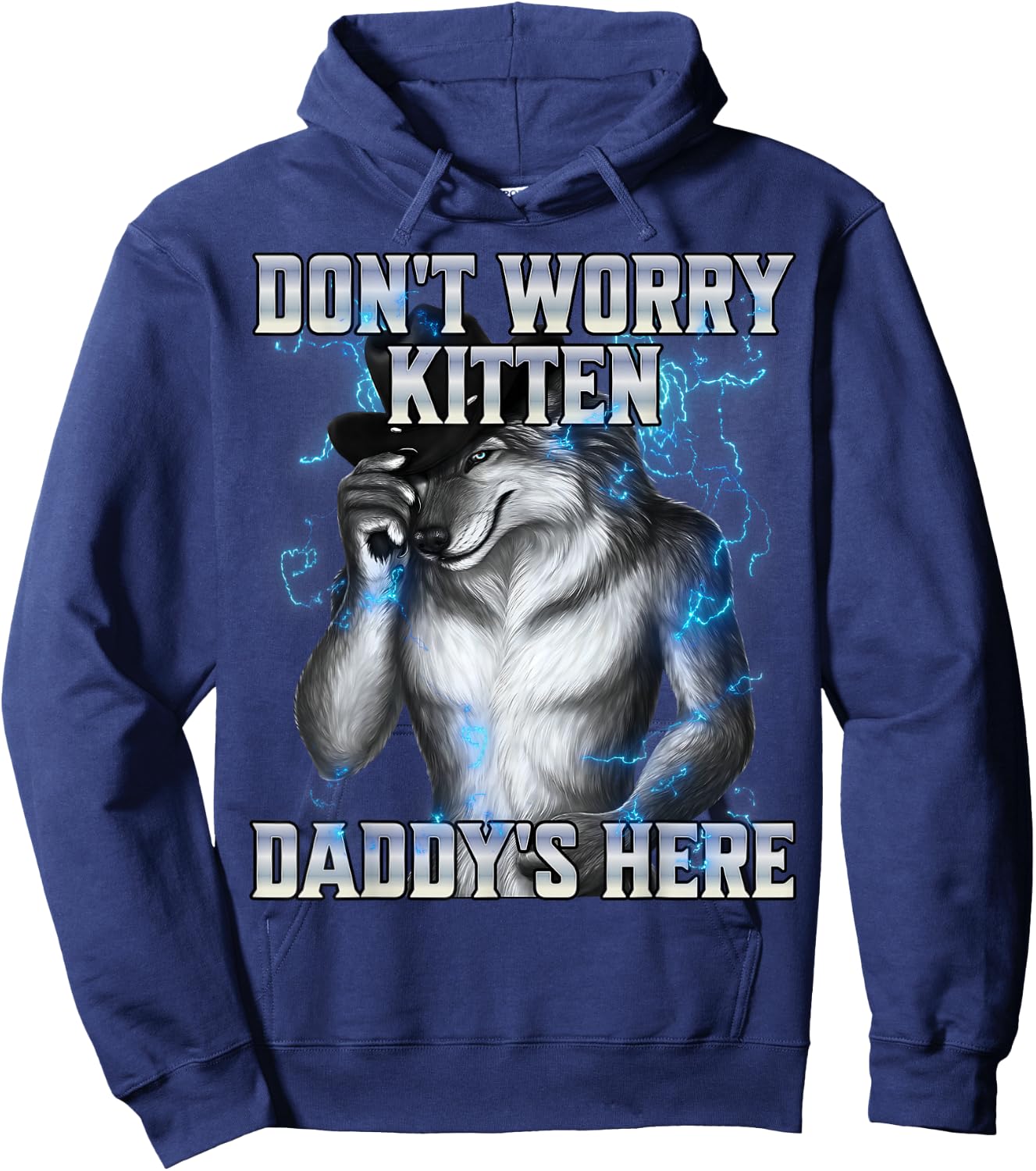Don't Worry Kitten Daddy's Here Hoodie - Hoodie | Navy